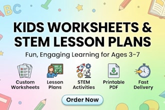 design kids worksheets, lesson plans and stem curriculum for early learners