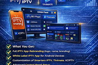 customize and white label iptv smarter app ibo player xciptv with admin panel