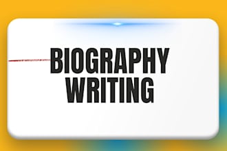 be your biography writer
