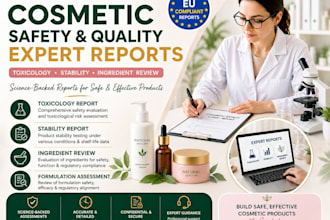do toxicology report, stability report, ingredient review, for cosmetic product