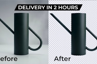 do background removal and photo cutout in 2 hours