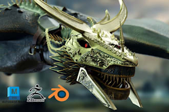 do 3d character model pets 3d creature dragon model with rigging and animation