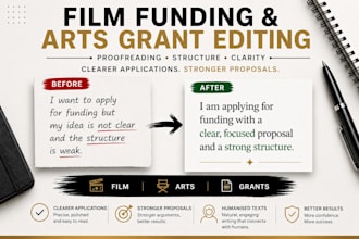 edit and proofread your film funding or arts grant application