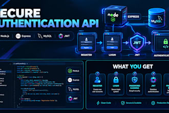build a secure auth API using nodejs, express, mysql and jwt