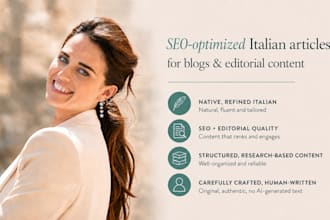 write high quality italian SEO articles