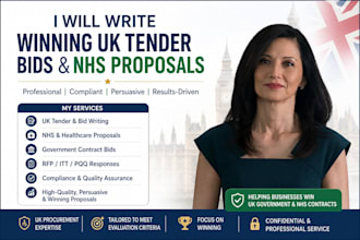 write UK tender bids, nhs proposals