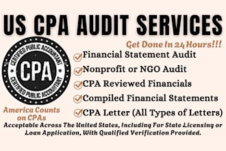 do full CPA financial audit, review compiled financial statement, CPA attestatio