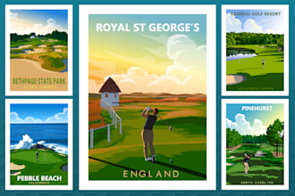 design a poster for your favorite golf course