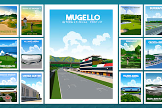 create a vintage sport poster for your favorite sports venue