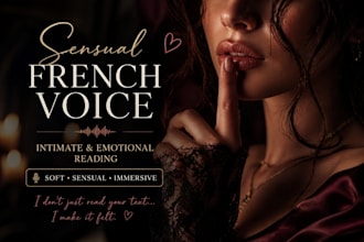 record a sensual french voice for dark romance