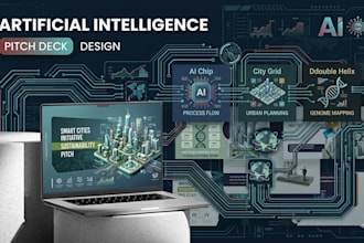 design professional 2d business pitch decks presentations