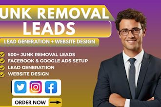 junk removal leads debris leads junk website waste removal pro facebook ads