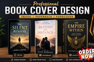 do ebook cover design, book cover design, paperback, ebook hardcover