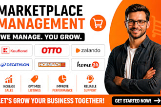 setup and manage kaufland, otto, zalando, decathlon, hornbach home24 marketplace