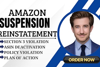 reinstate amazon seller account for section 3 and inauthentic suspension