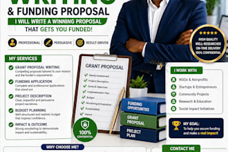 write a professional grant proposal or funding application