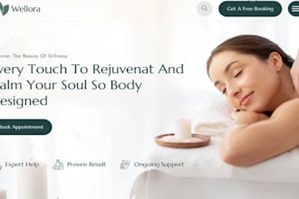 design wix massage therapy website spa wellness treatment booking website
