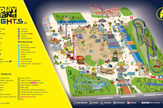 design professional 2d vector maps, 2d site plan, resort map and event layouts