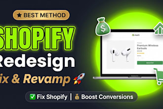 do shopify store redesign and revamp shopify website