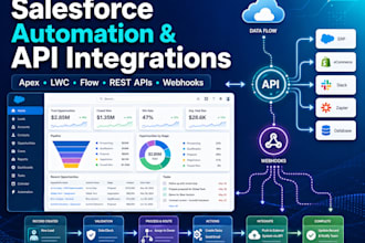 build salesforce automations, apis, webhooks and lwc components