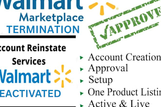 reactivate deactivated, suspended, terminated walmart marketplace seller account