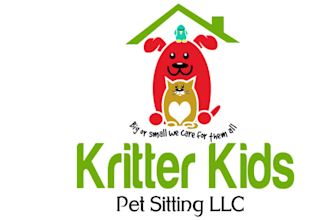 design beautiful amazing kids pet sitting logo