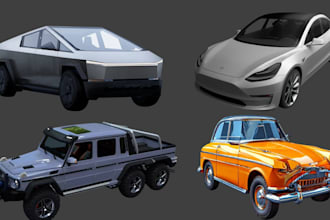 create stylized low poly vehicle cars trucks game assets model ps1 cars trucks