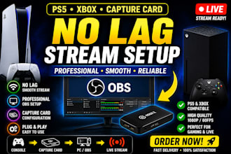 setup ps5 xbox stream with capture card no lag obs stream setup