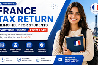 help student france tax return filing part time income form 2042