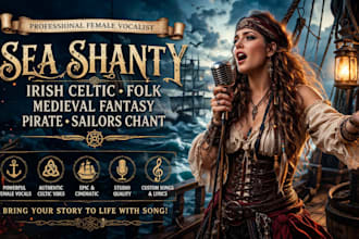 sing sea shanty, irish celtic, folk, medieval fantasy, pirate, sailors chant