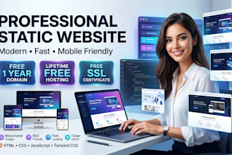 create modern responsive website with free hosting and SSL