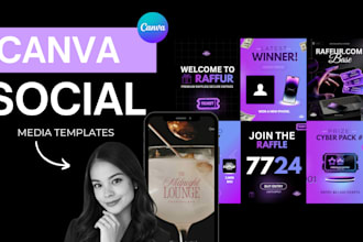 desing aesthetic and high end canva instagram templates