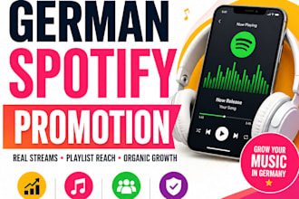 promote german spotify music for real streams and playlist growth