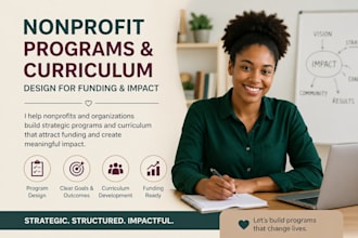 write nonprofit programs and curriculum for impact and funding