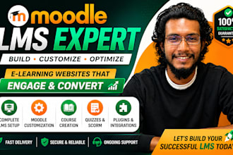 install, customize, develop moodle lms, elearning website, online course setup