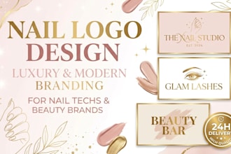 design beautiful and professional nails salon logo
