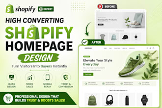 design a high converting shopify homepage for drop shipping