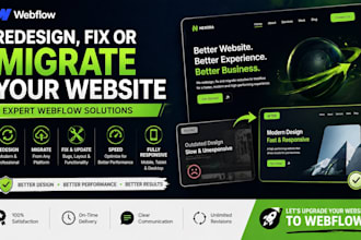 redesign, fix or migrate your website to webflow expert