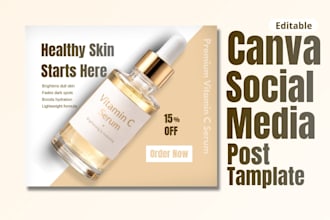 design editable canva templates for your social media posts