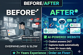 build ai powered wordpress website with chatbot and automation