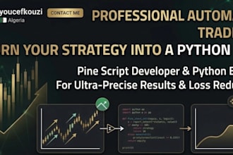 build your custom trading bot or strategy in python and pine script