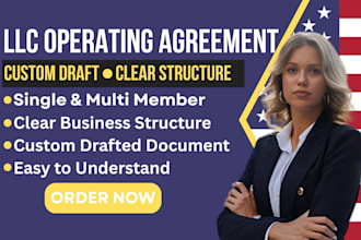 draft llc operating agreement for single or multi member llc