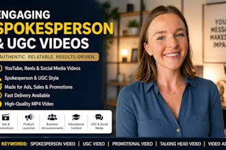 produce a pro ugc and spokesperson video