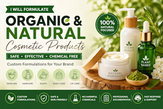 formulate safe organic skincare natural cosmetic products