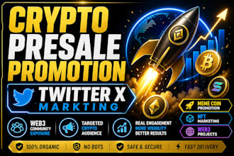 do web3 crypto twitter marketing and presale promotion, meme coin, pumpfun