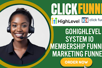 build clickfunnel gohighlevel system io membership marketing funnel
