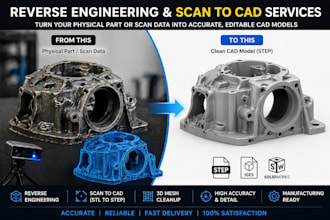 reverse engineer scan to cad 3d mesh stl to step cad modelling from scan data