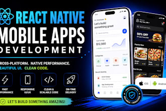 build react native mobile app for business services and startups