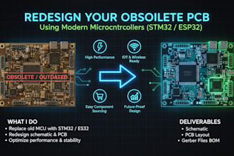 redesign your obsolete pcb using modern microcontrollers stm32, esp32