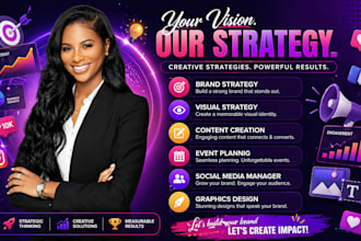 be your creative director for visual strategy brand design and content